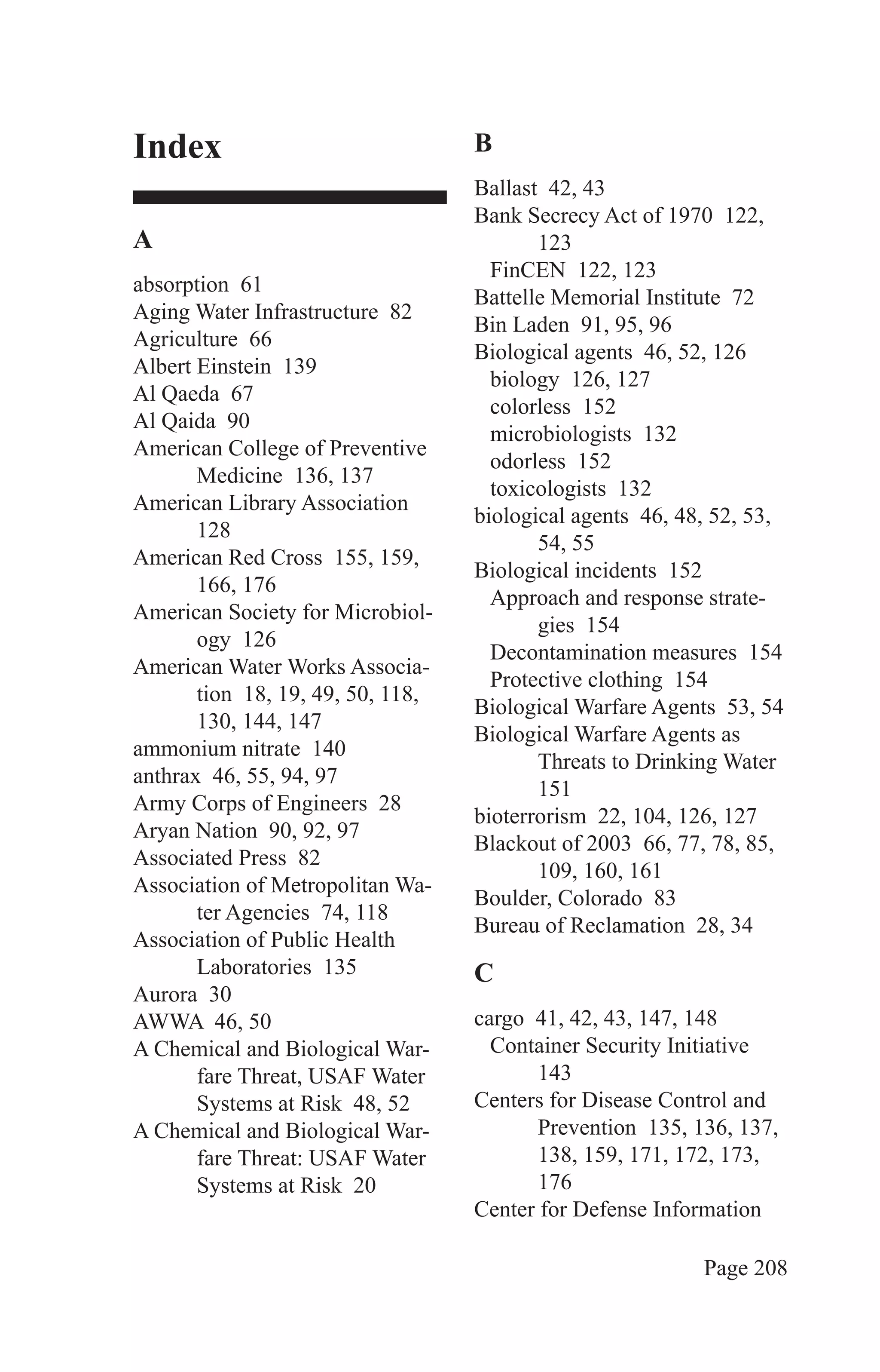 Understanding Water and Terrorism