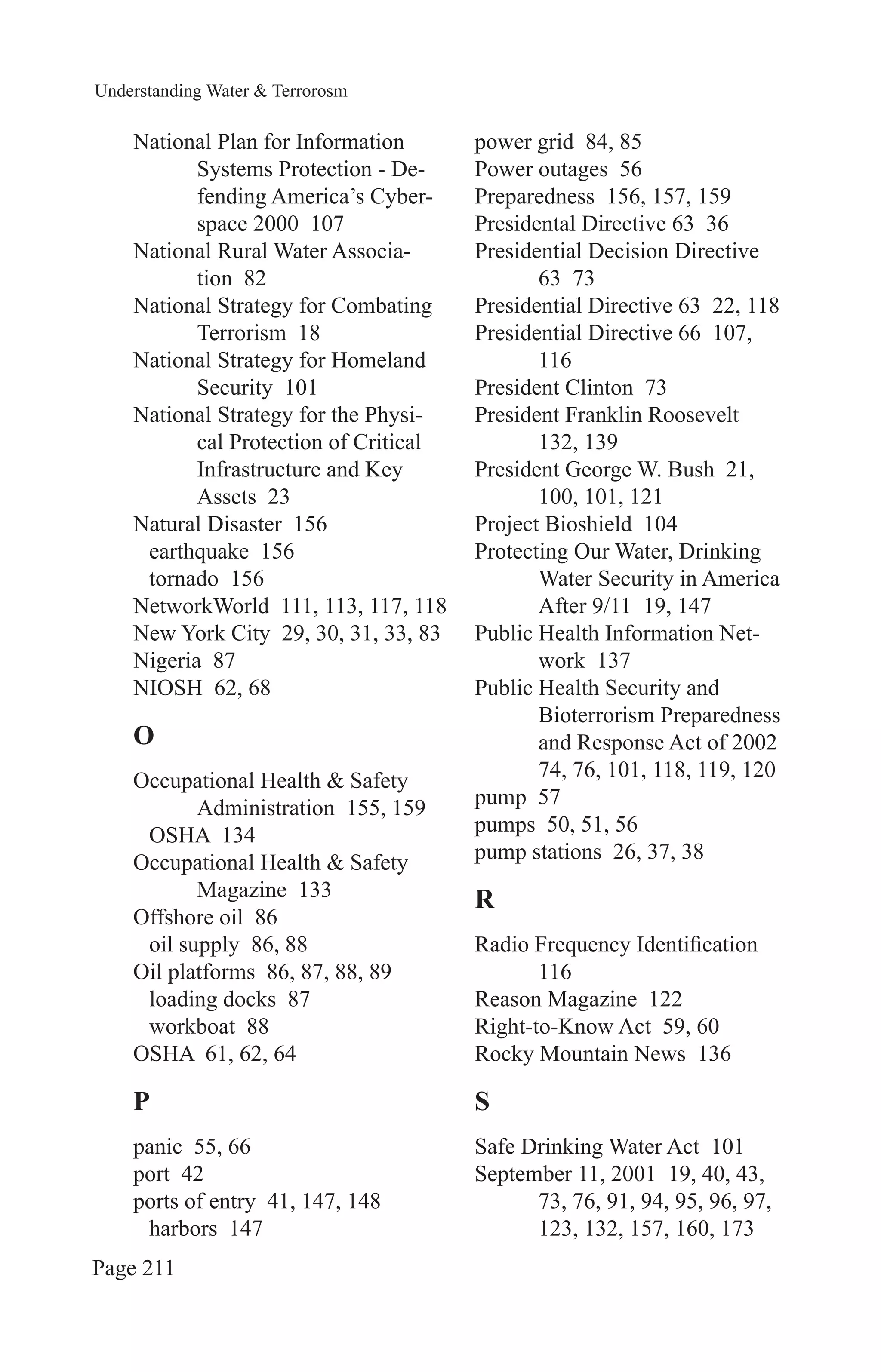 Understanding Water and Terrorism