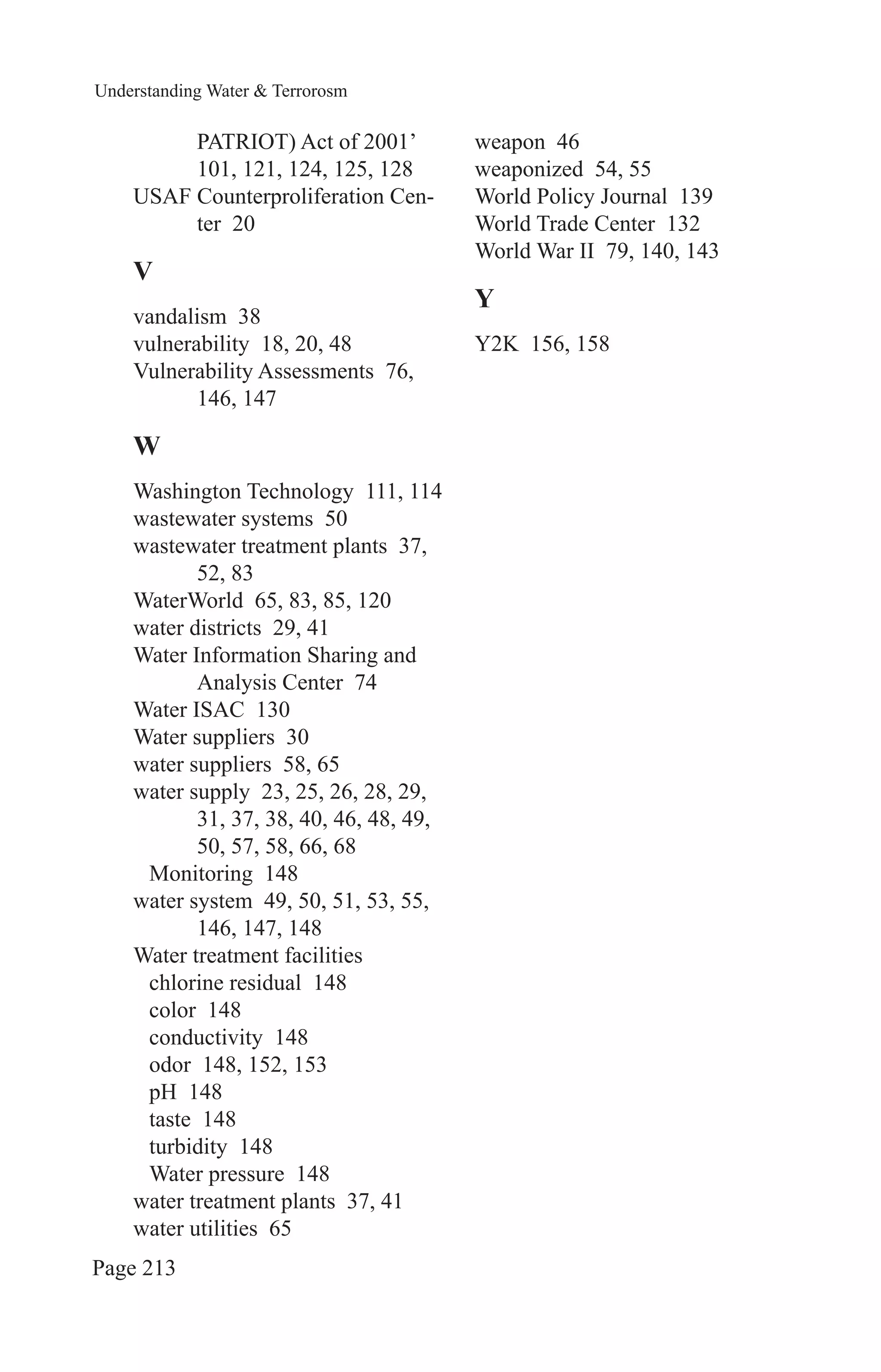 Understanding Water and Terrorism