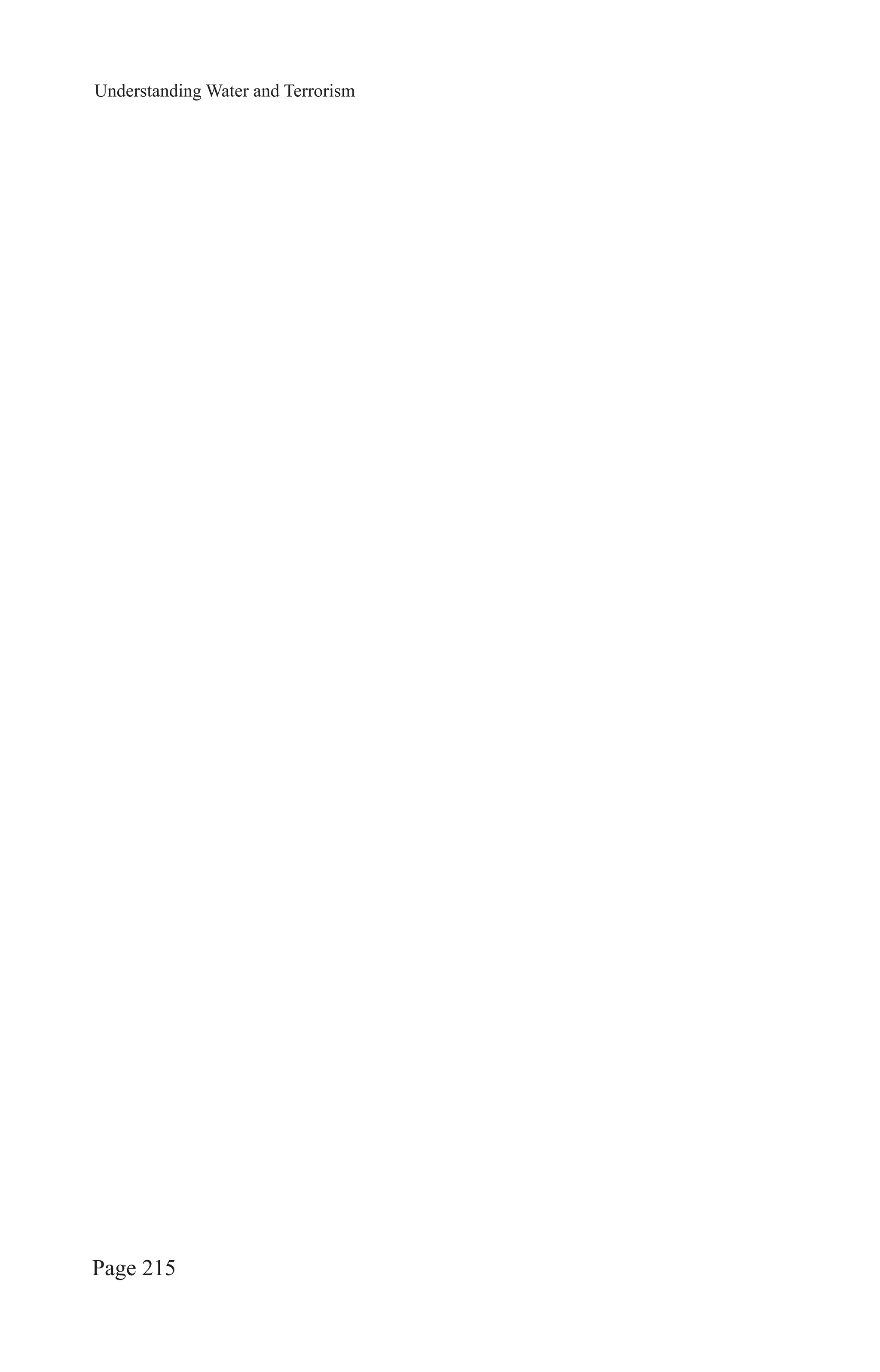 Understanding Water and Terrorism