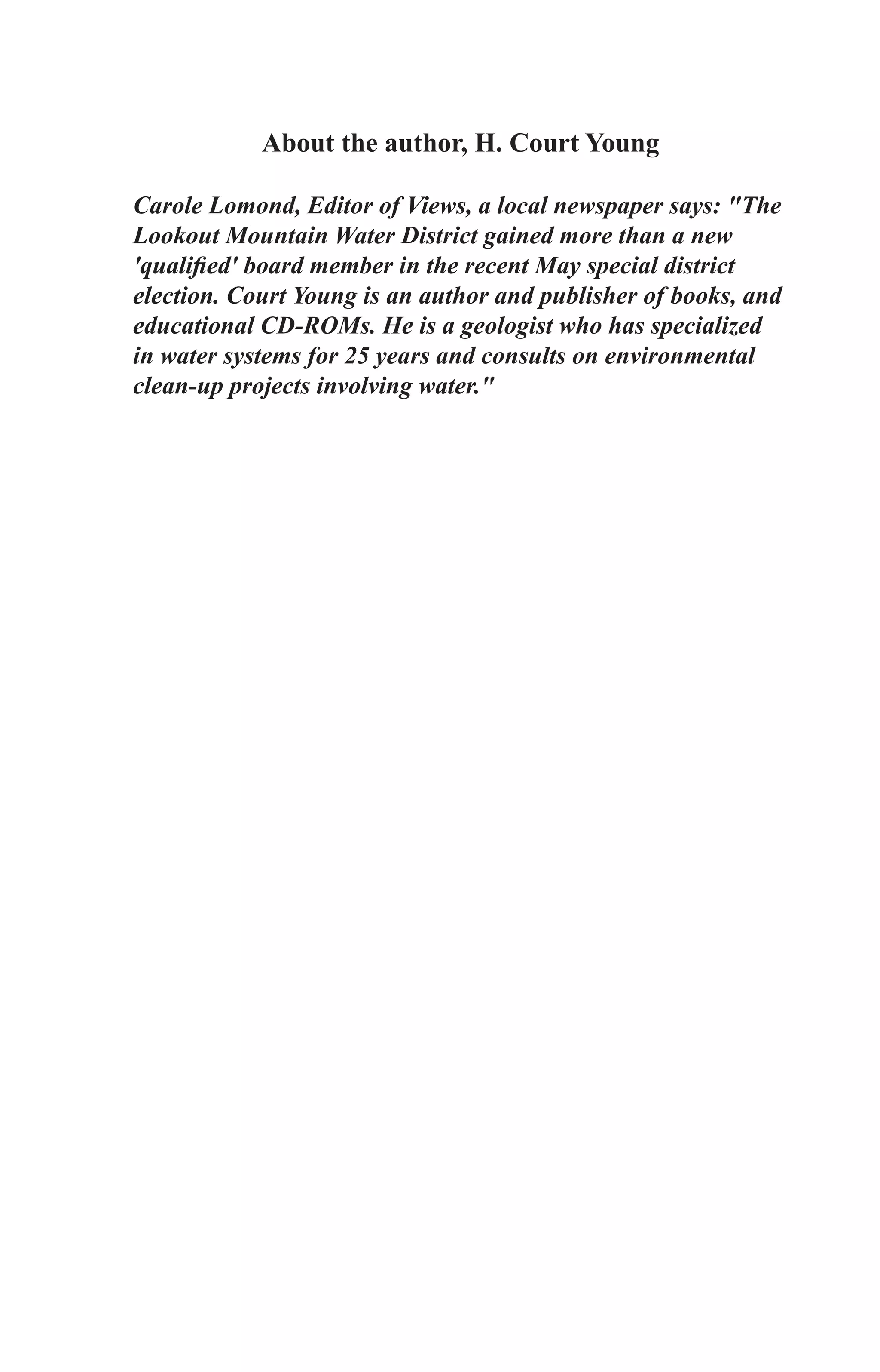 Understanding Water and Terrorism