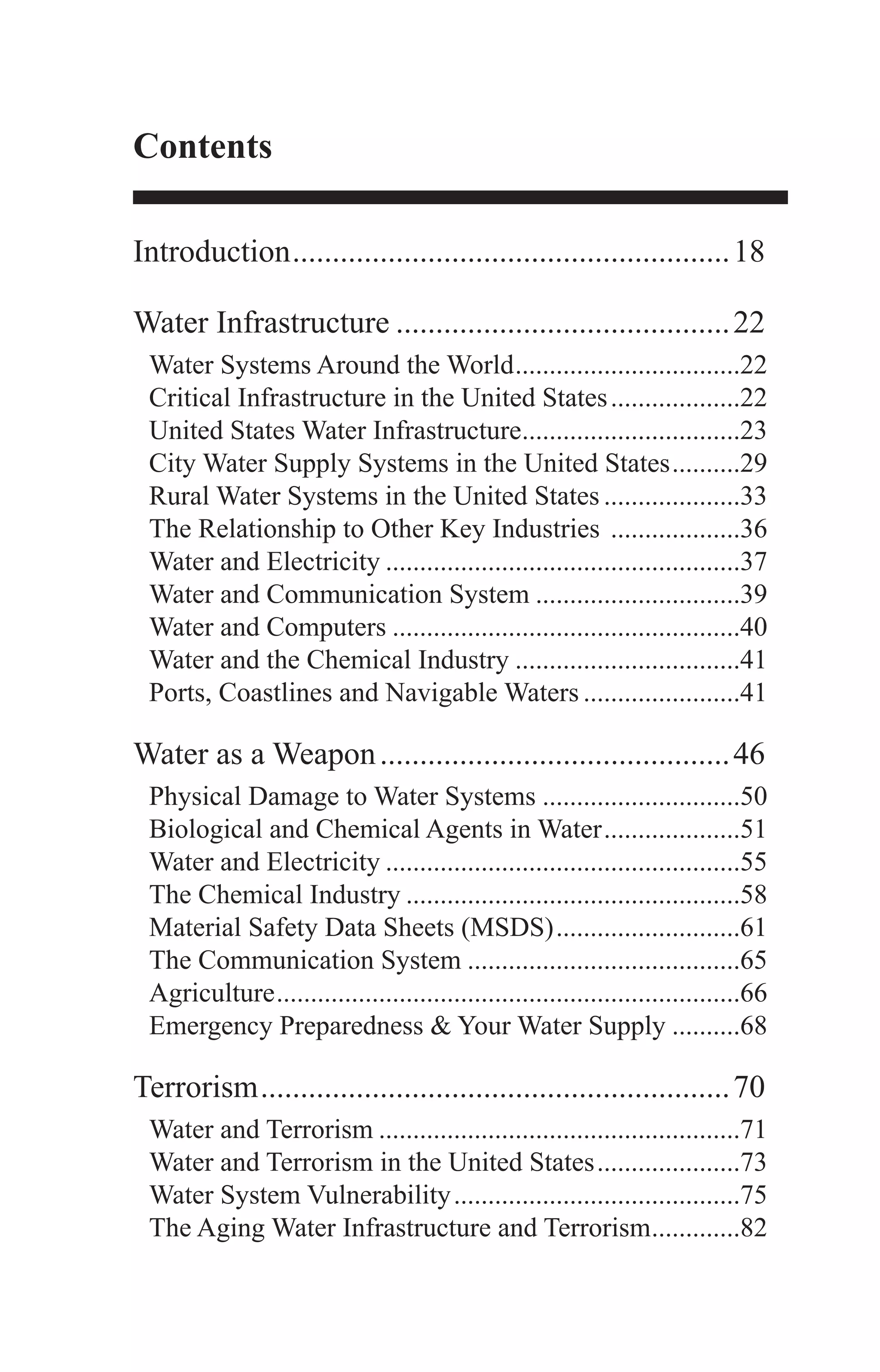 Understanding Water and Terrorism