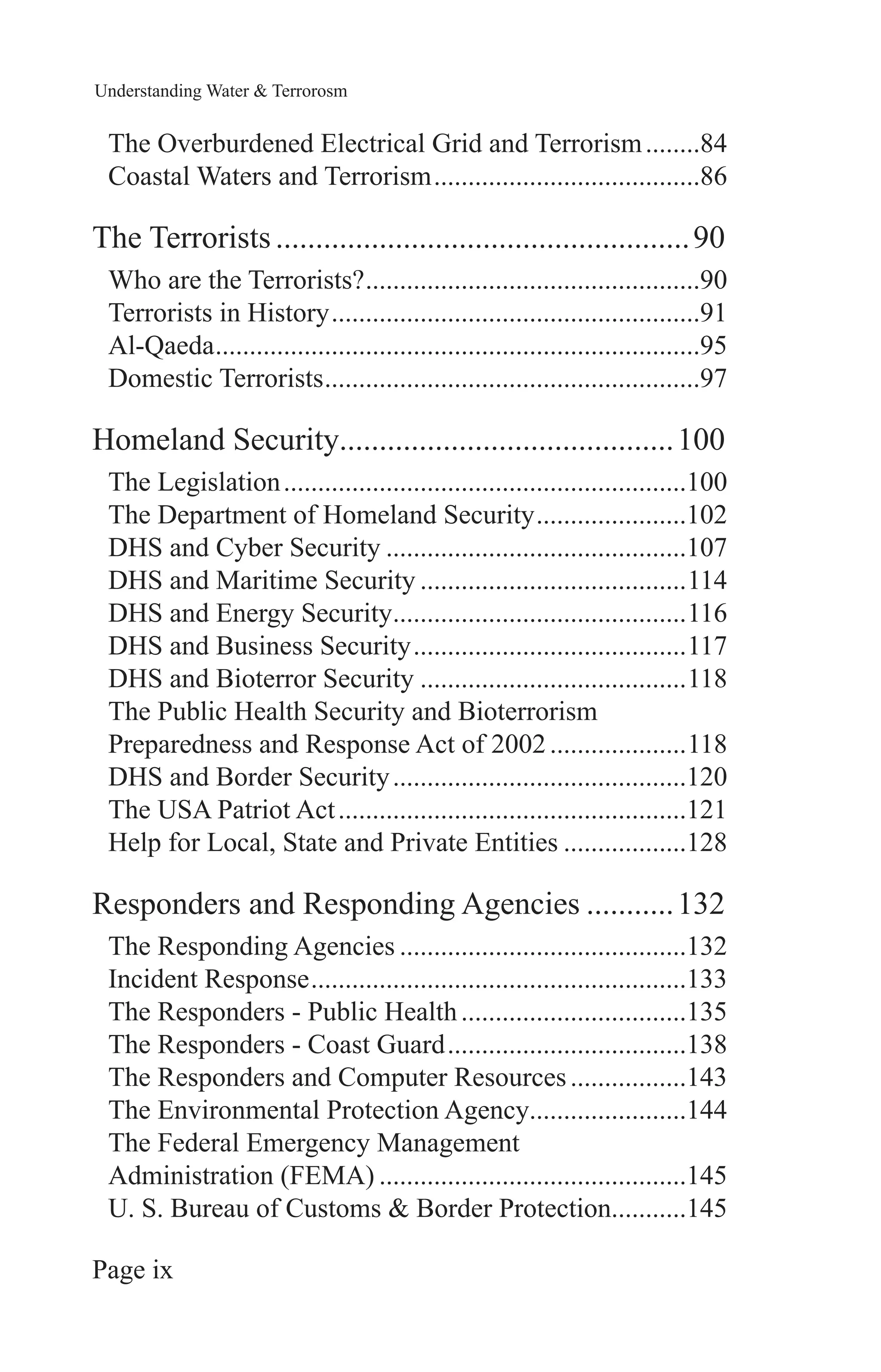 Understanding Water and Terrorism