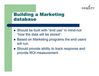 Unica Building A Customer Management Framework