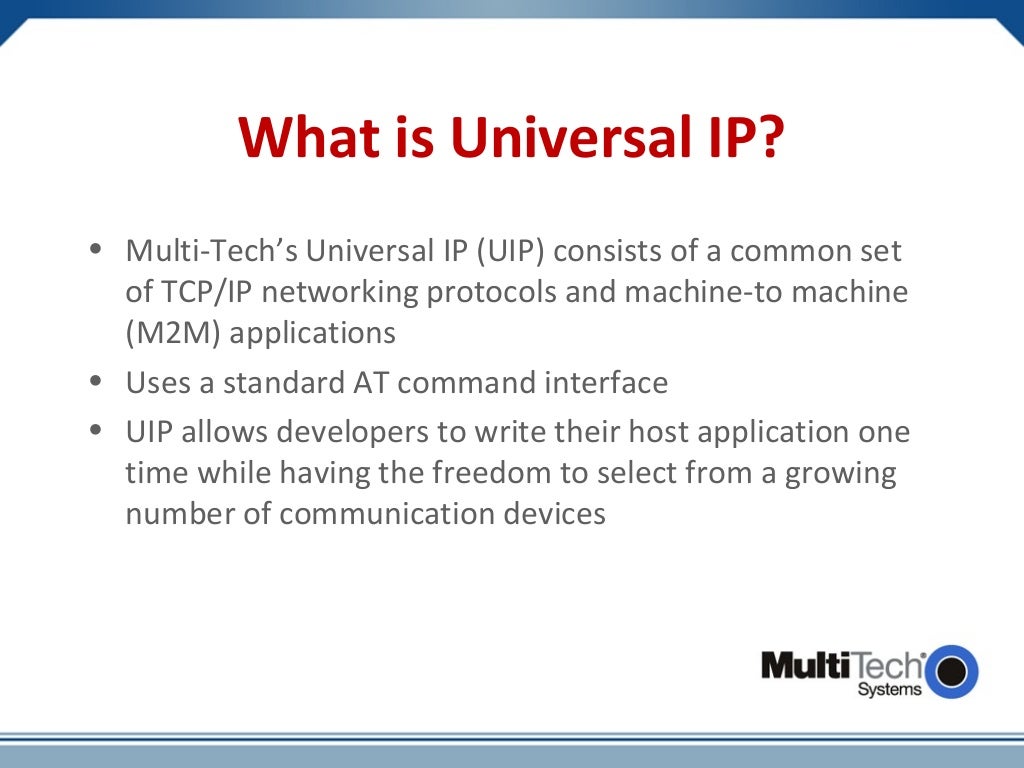 Universal IP Overview 2009