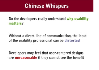 Usability And Software Developers