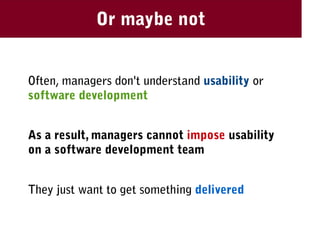 Usability And Software Developers