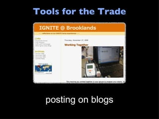 Tools for the Trade posting on blogs 