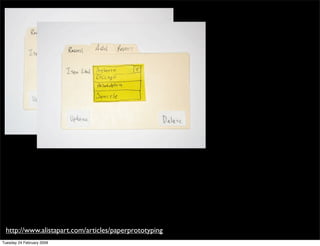 CHI: paper prototyping