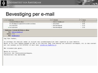 Bevestiging per e-mail 