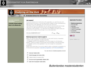 Buitenlandse masterstudenten 