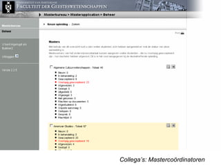 Collega’s: Mastercoördinatoren 