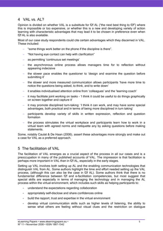 Virtual action learning: What’s going on?