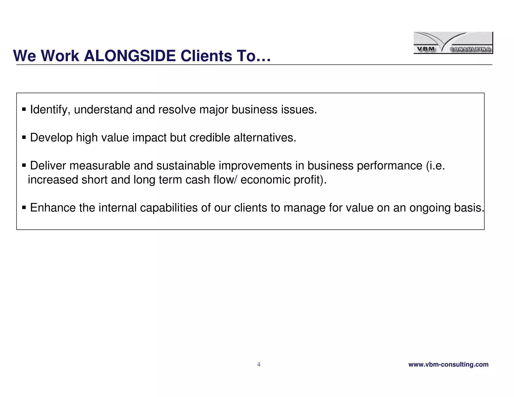 Vbmc Practice Overview January 2009