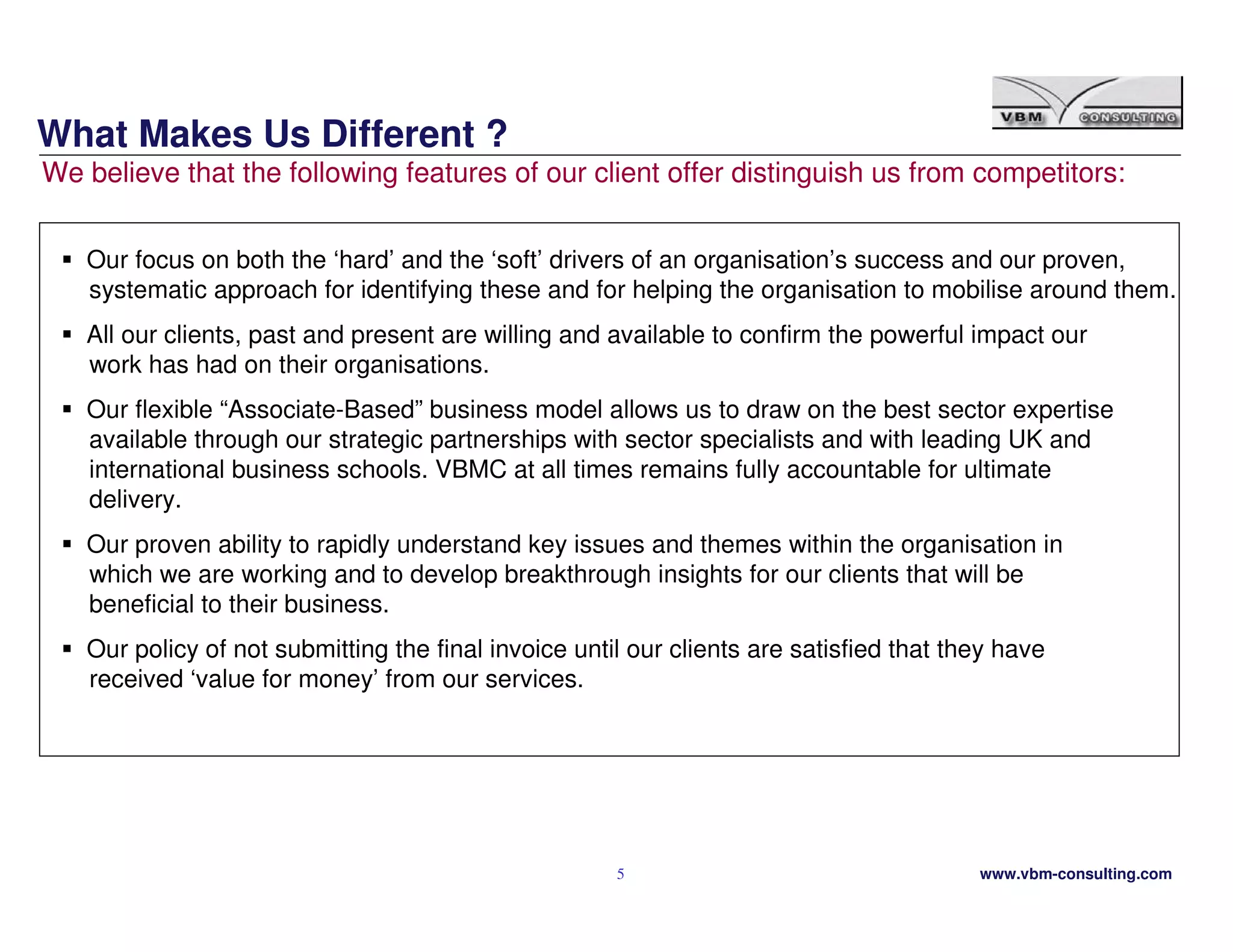 Vbmc Practice Overview January 2009