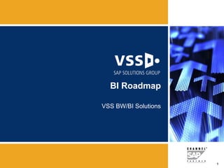 BI Roadmap VSS BW/BI Solutions 