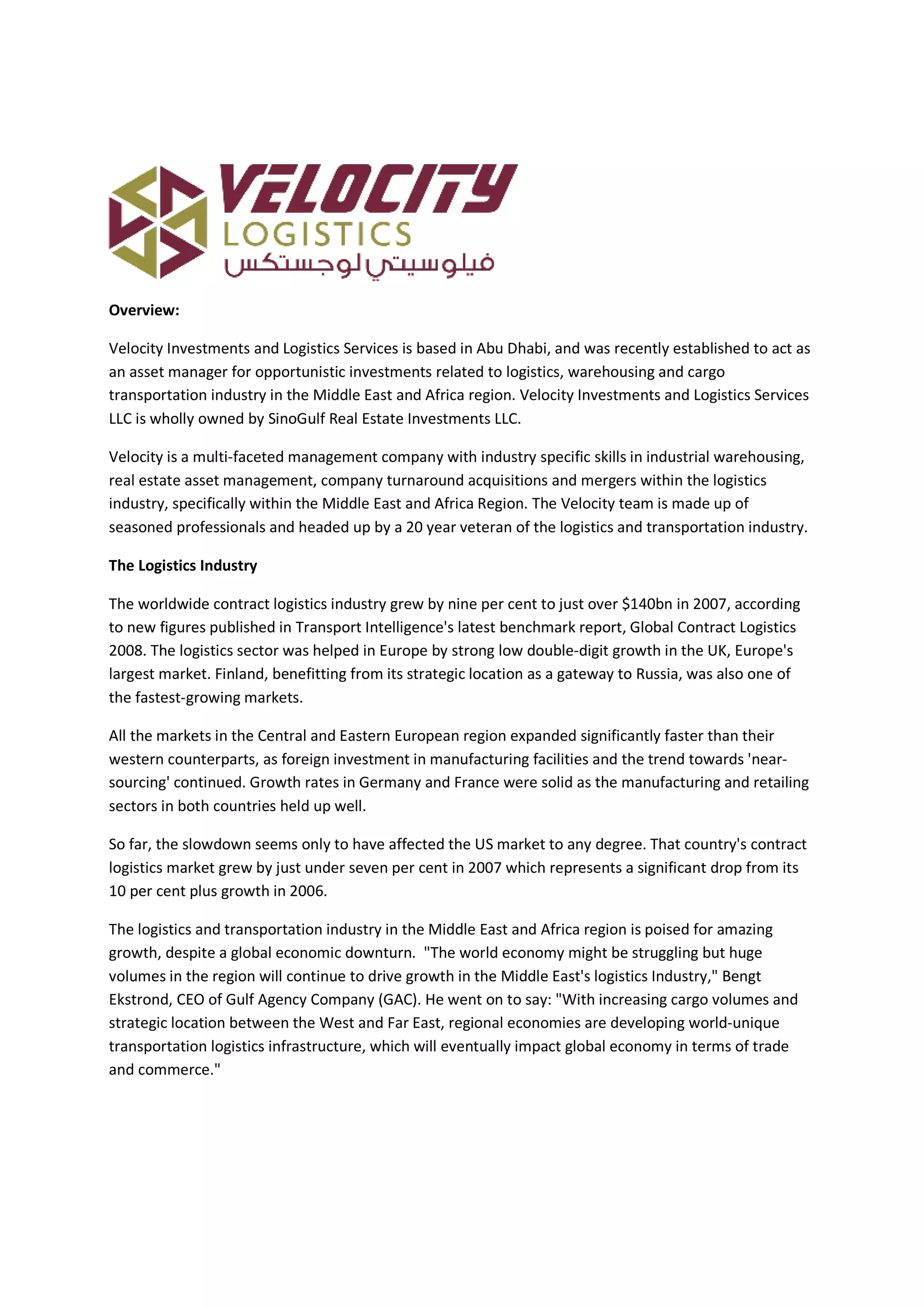 Velocity Introduction