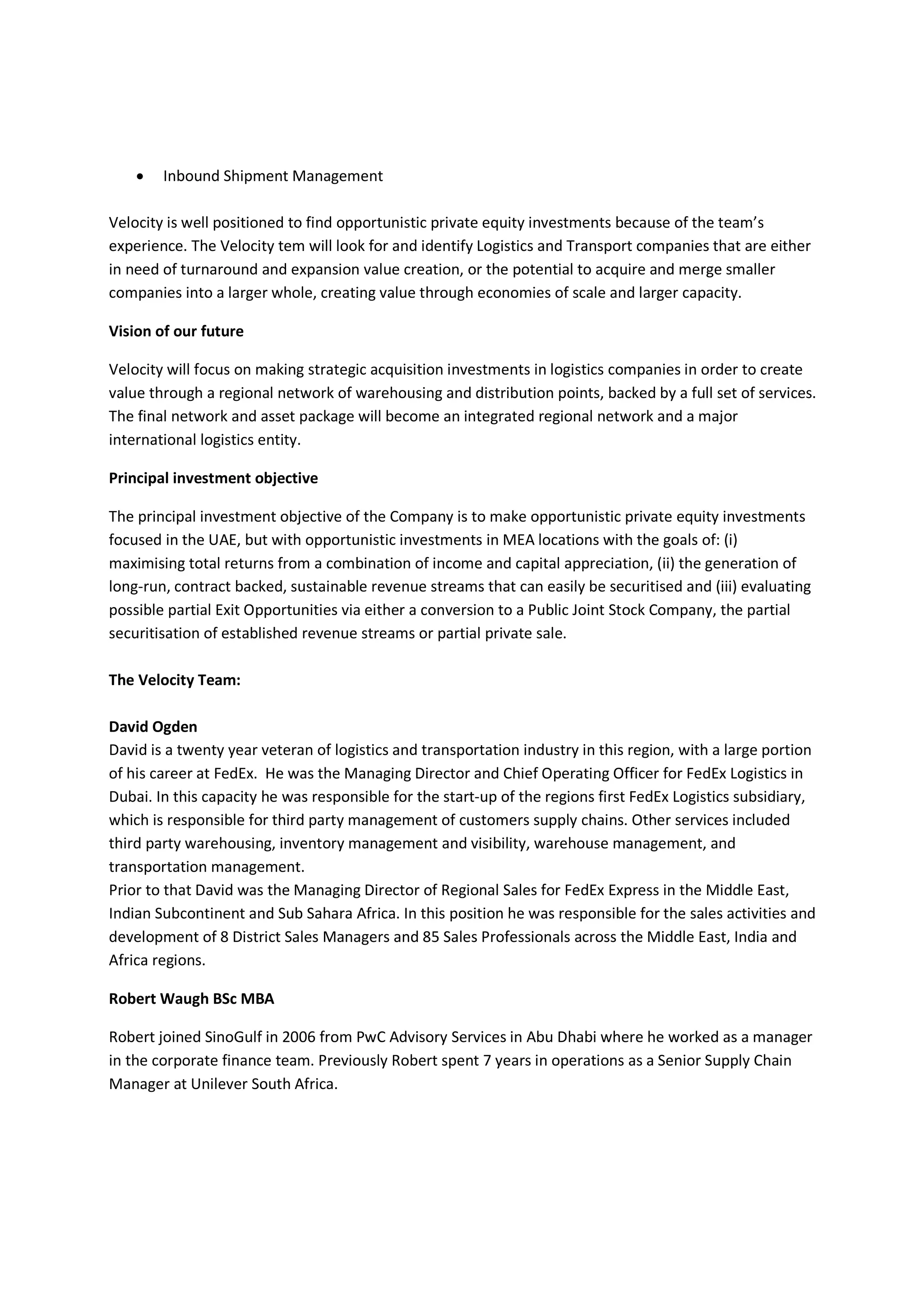 Velocity Introduction