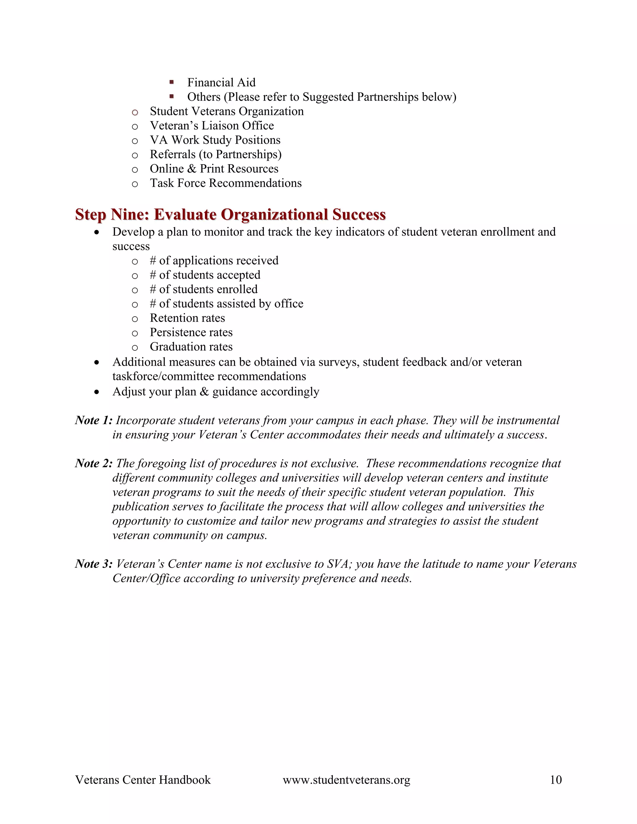 Veterans Center Handbook