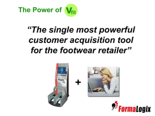 The Power of   “ The single most powerful customer acquisition tool for the footwear retailer” + 
