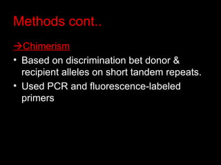 Str Chimerism Virology Journal Club | PPT