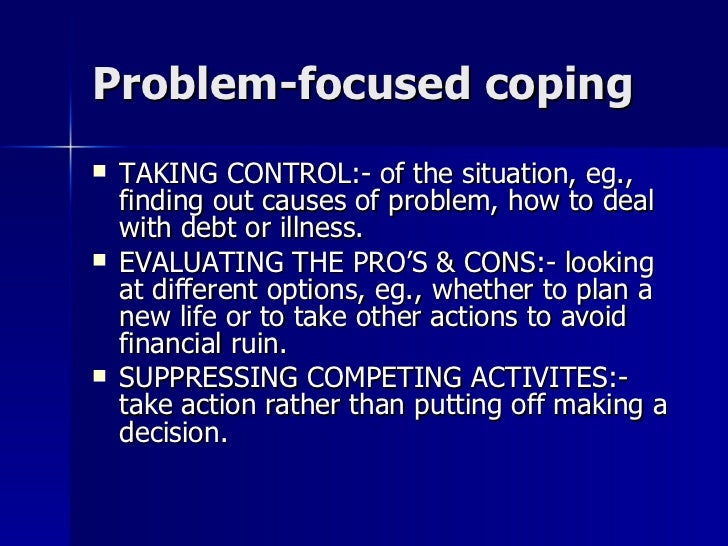 problem focused coping examples problem focused coping examples