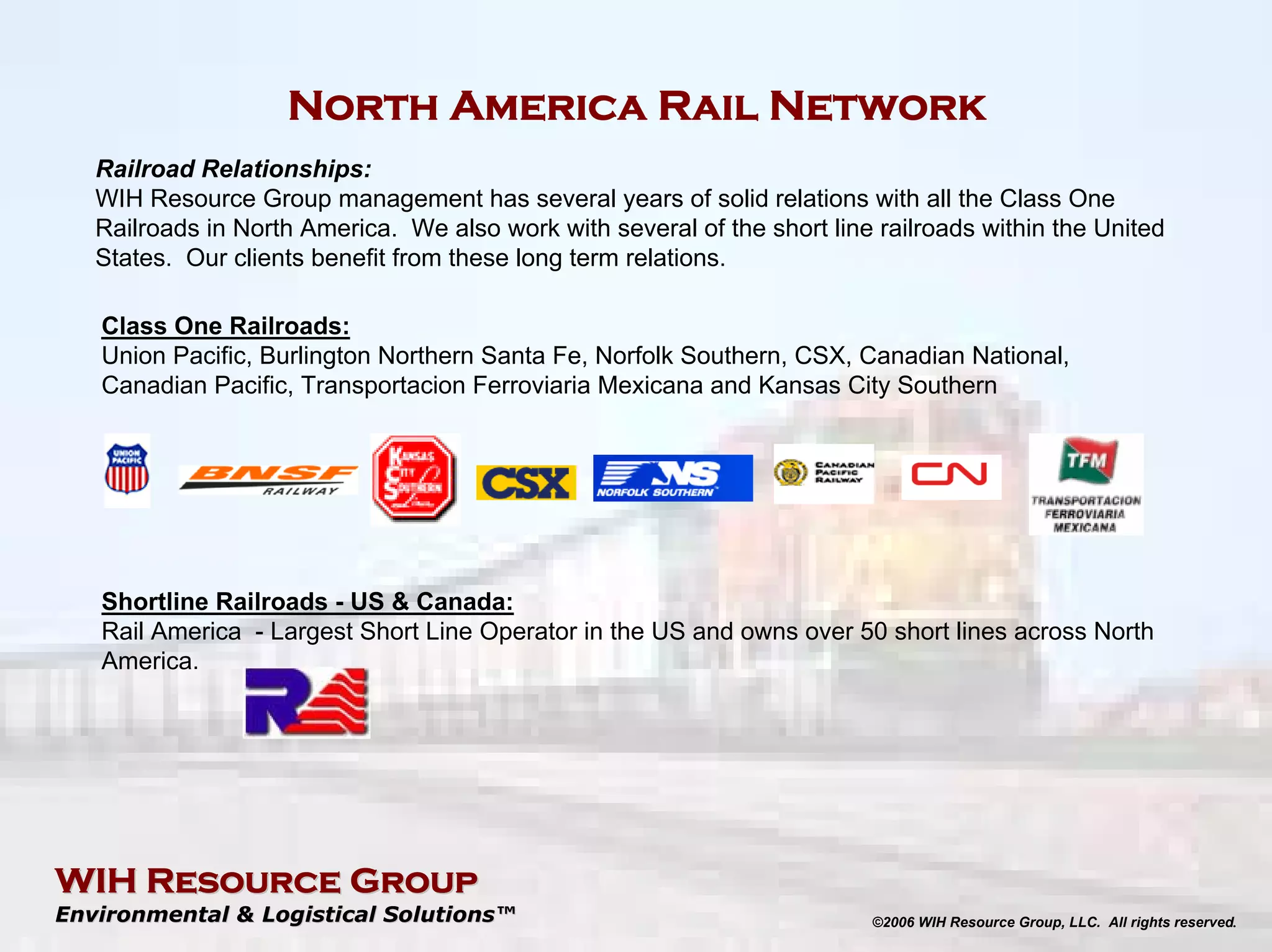 WIH Wastebyrail Program