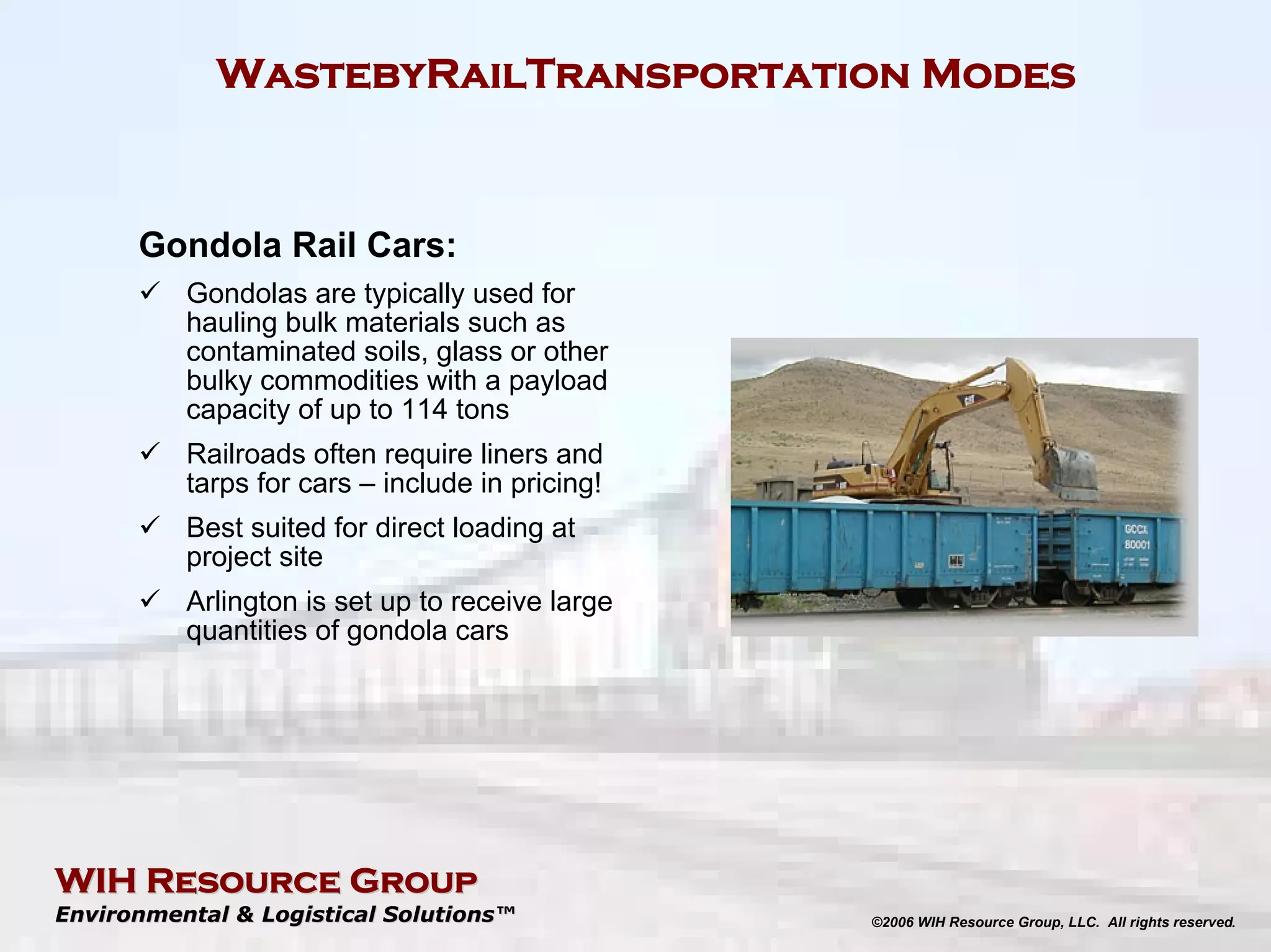 WIH Wastebyrail Program