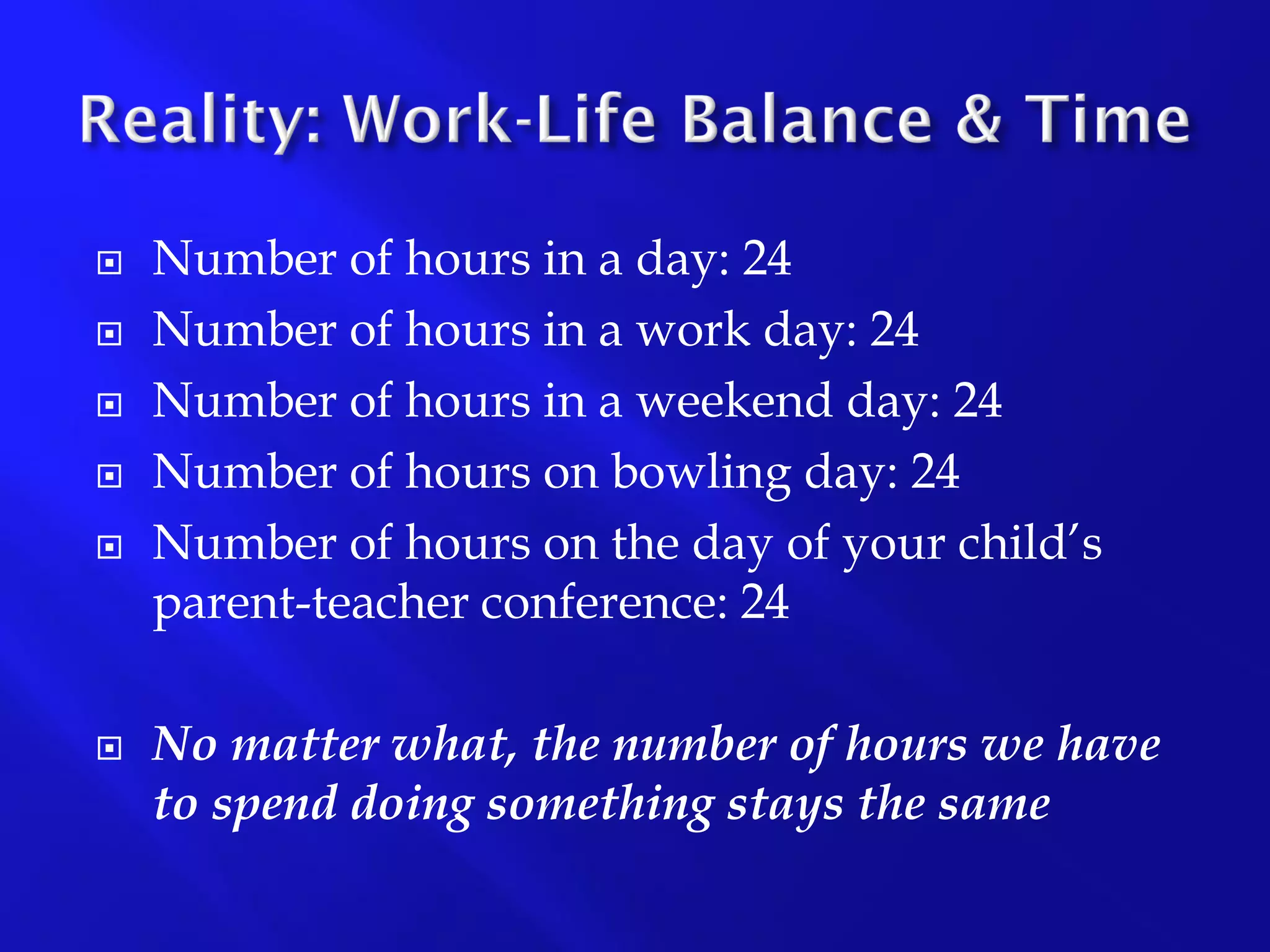 Work-Life Balance Presentation