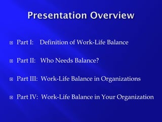 Work-Life Balance Presentation | PDF