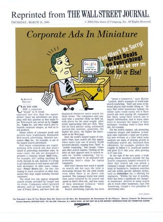 Wsj Corporate Ads In Miniature
