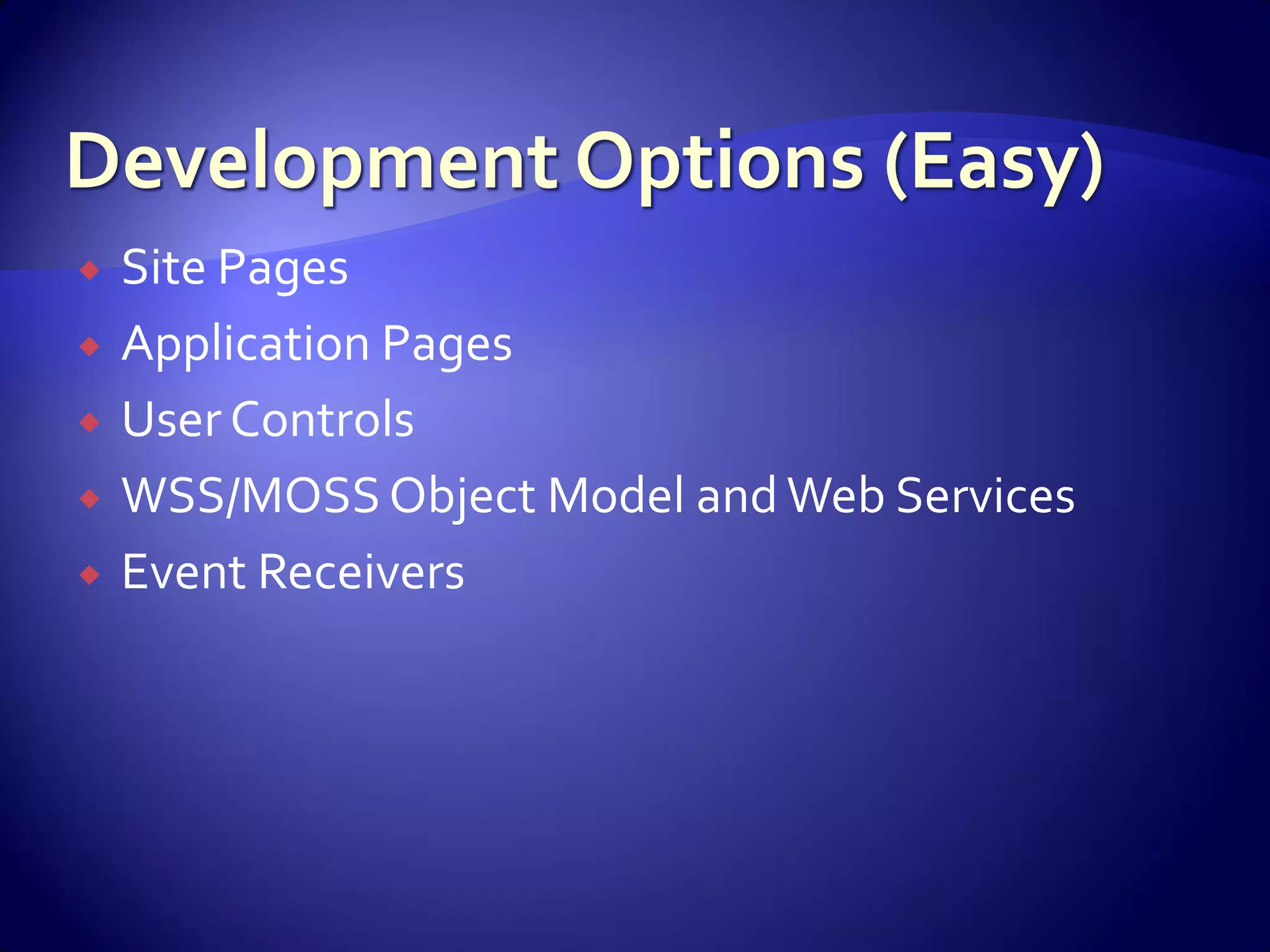 WSS And Share Point For Developers