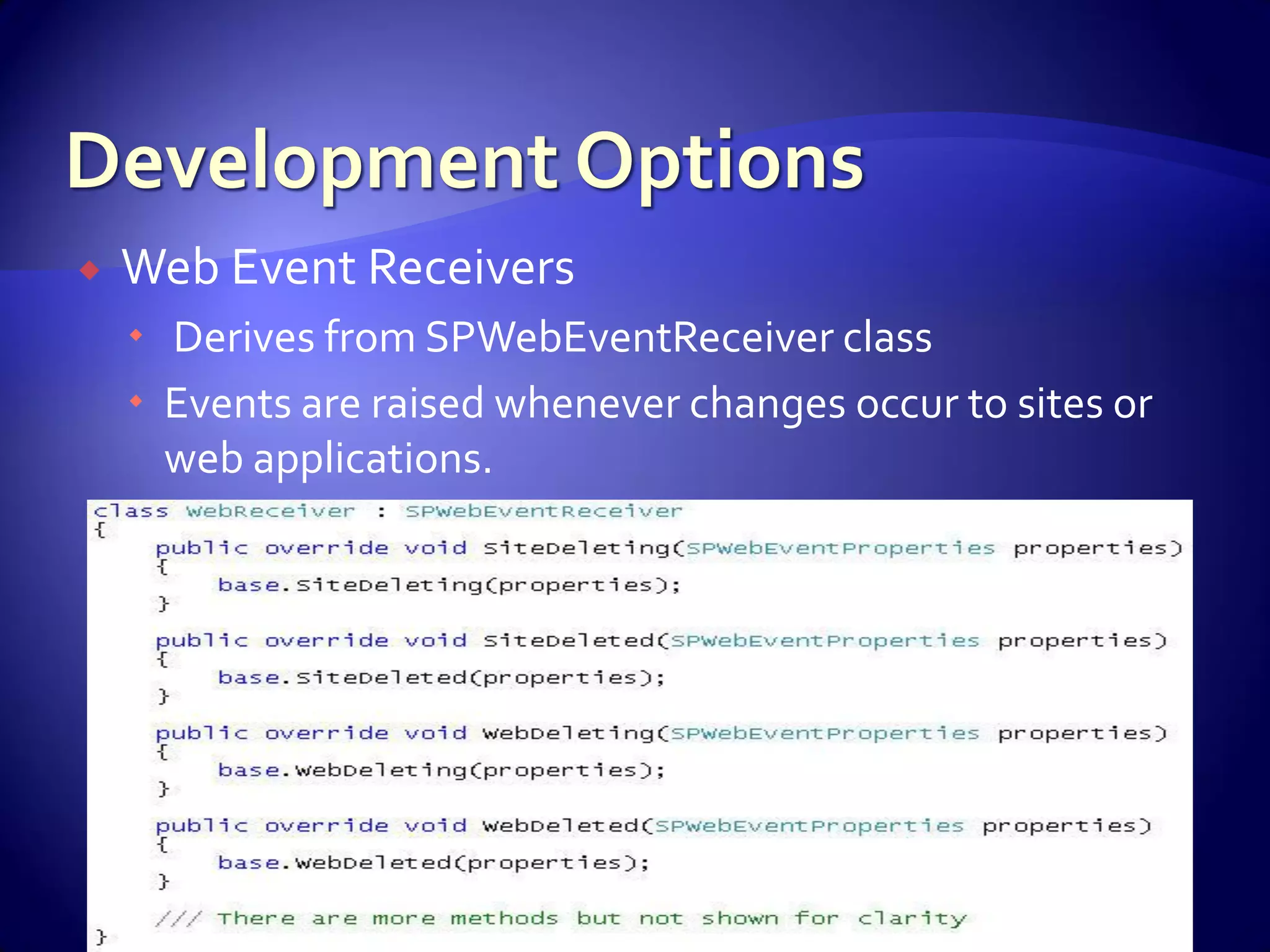 WSS And Share Point For Developers