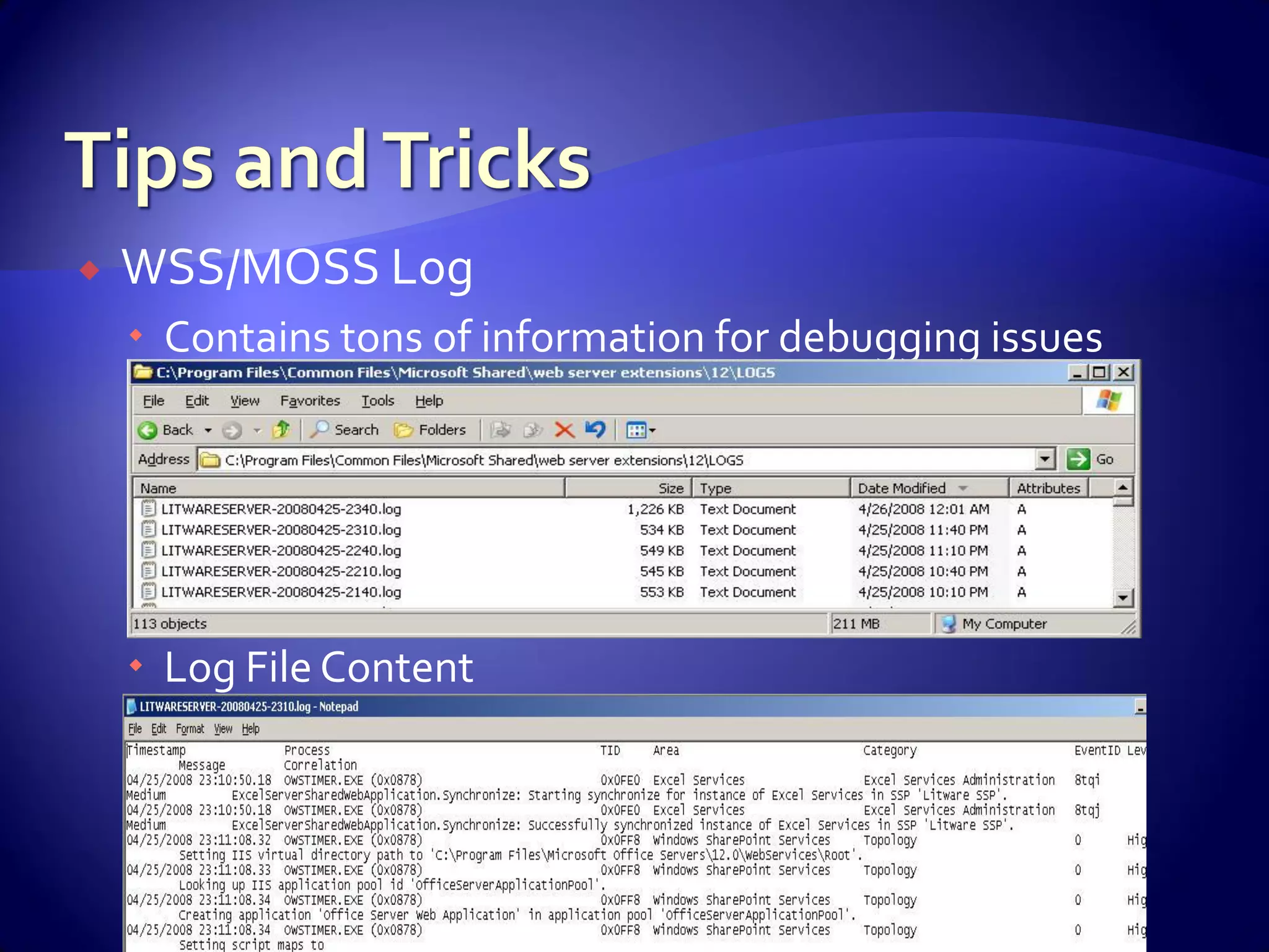 WSS And Share Point For Developers