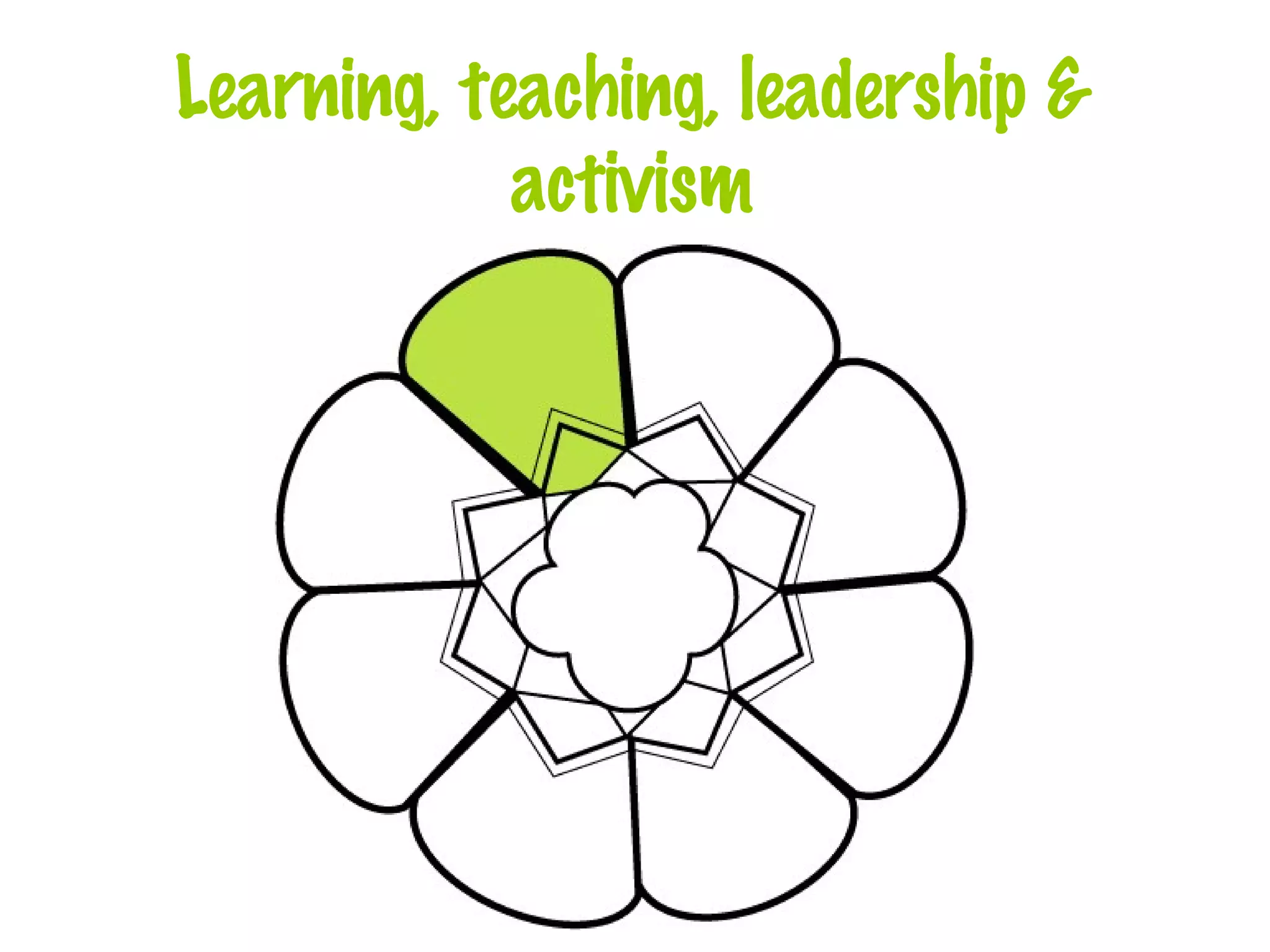 Learning, teaching, leadership & activism 