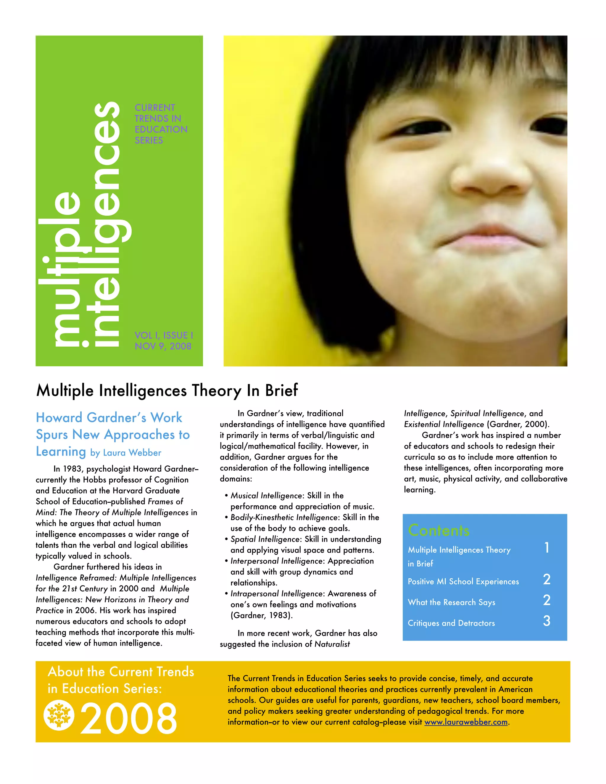 Multiple Intelligences Newsletter