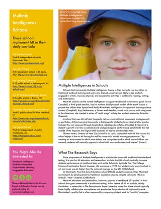 Multiple Intelligences Newsletter