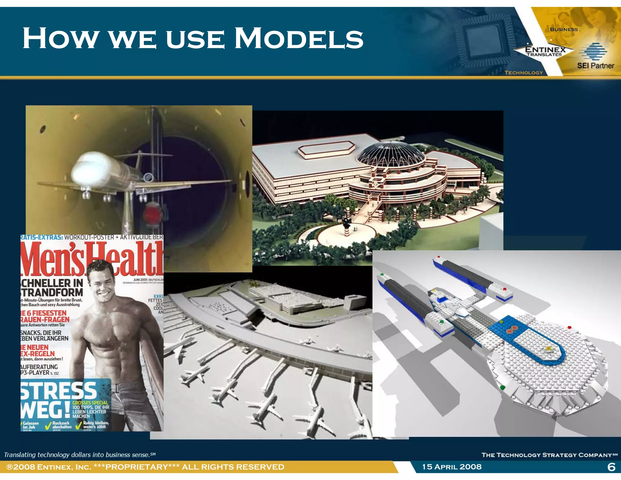 How we use ModelsHow we use Models
15 April 2008 6®2008 Entinex, Inc. ***PROPRIETARY*** ALL RIGHTS RESERVED
 