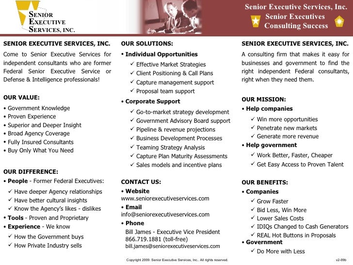 Why Senior Executive Services