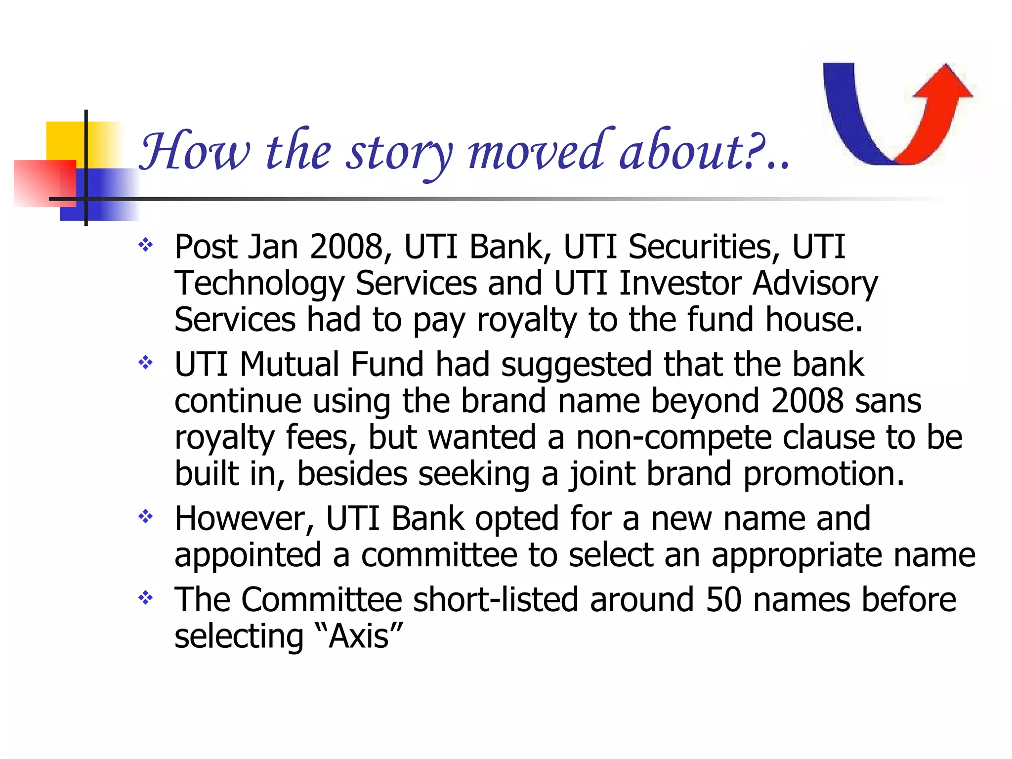 Why Is Uti Bank Now Axis Bank | PPT