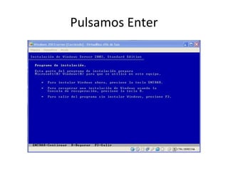 Pulsamos Enter 
