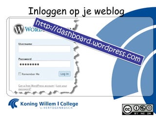 Inloggen op je weblog  