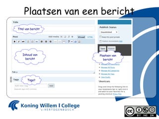 Plaatsen van een bericht 