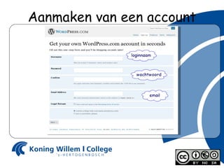 Aanmaken van een account 