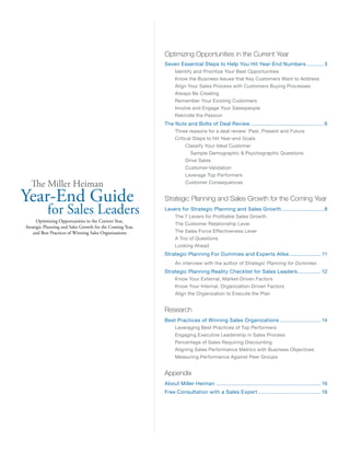 Year End Guide For Sales Leaders