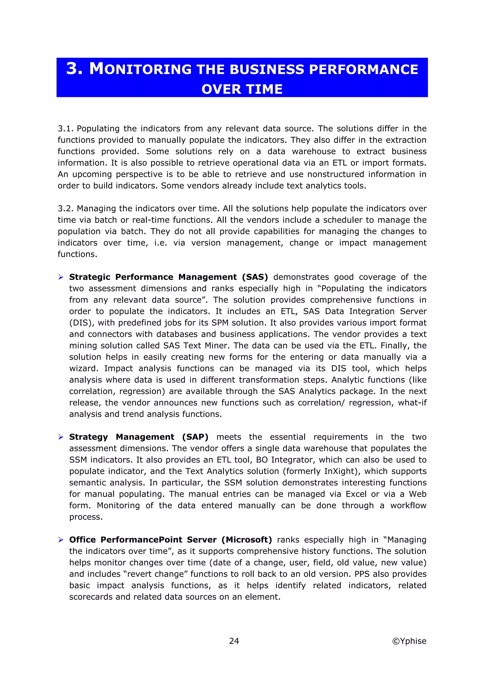 Yphise Software Product Assessment, Strategy Management, December 2008