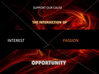 PASSION INTEREST SUPPORT OUR CAUSE 