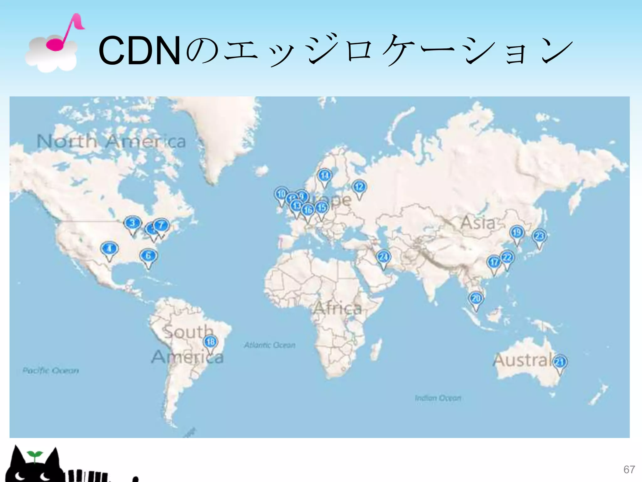CDNのエッジロケーション




                67
 