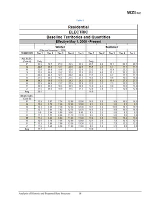 WZI INC
                                                   Table 5




Analysis of Historic and Proposed Rate Structure     18
 
