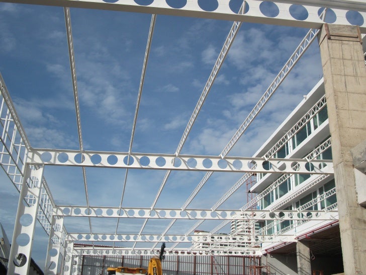 curved cellular beam floor roof
